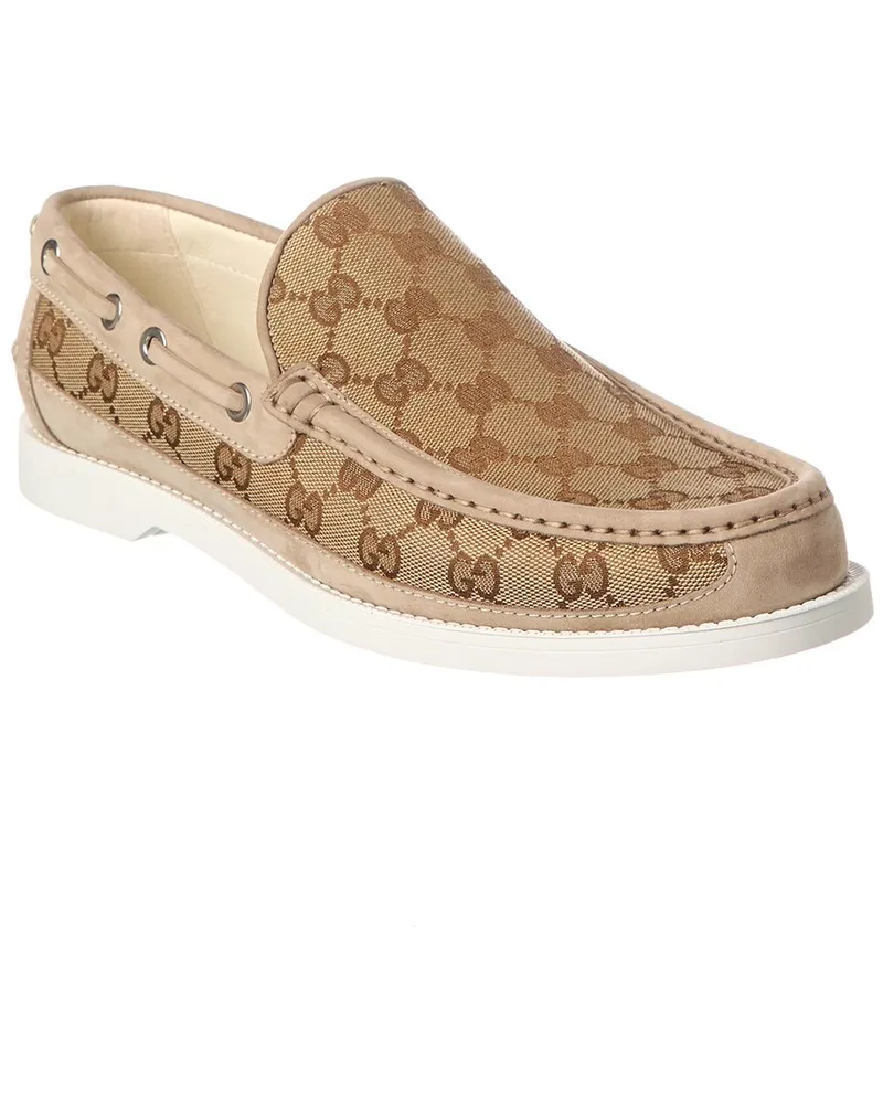 Gucci Canvas Moccasin Beige