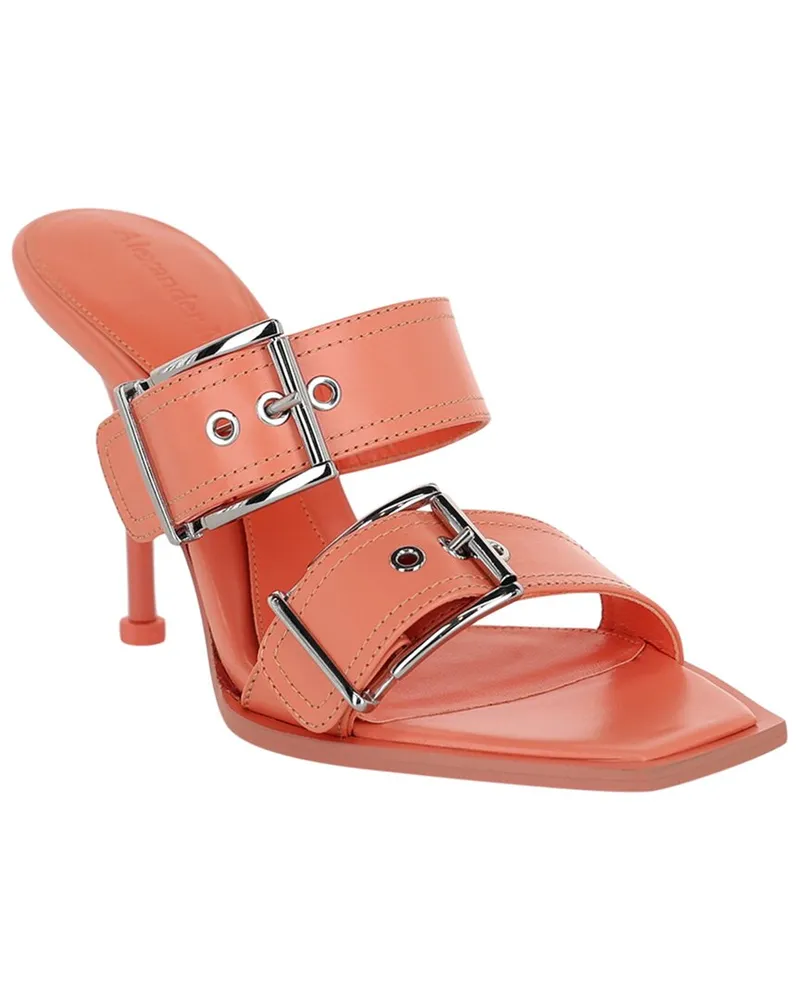 Alexander McQueen Boxcar Si Leather Sandal Nocolor