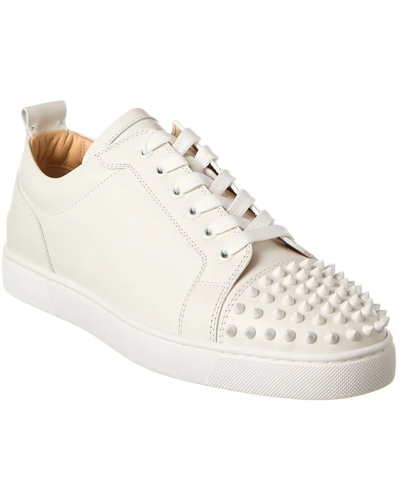 Christian Louboutin Louis Junior Spikes Leather Sneaker White