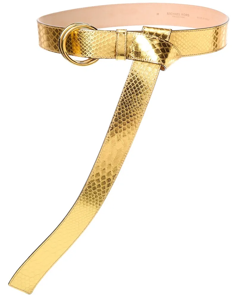 Michael Kors Jackie Leather Belt Gold