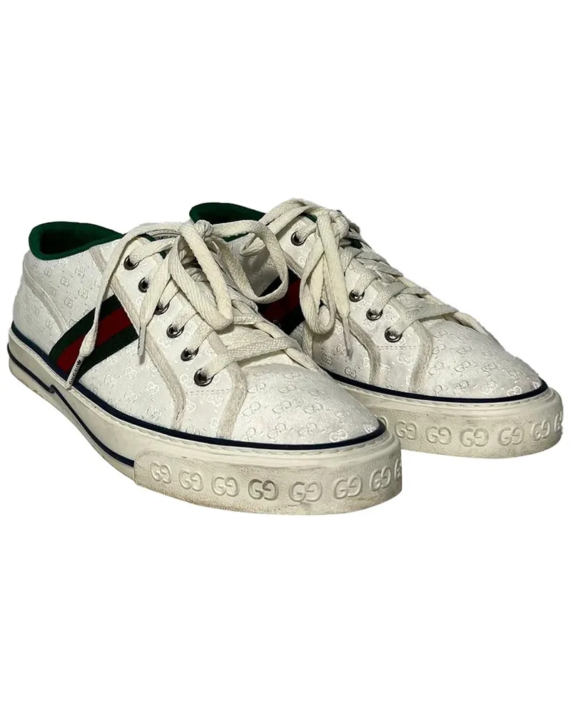 Gucci Men's Canvas Tennis 1977 GG Low-Top Sneaker (Authentic Pre-Loved Nocolor