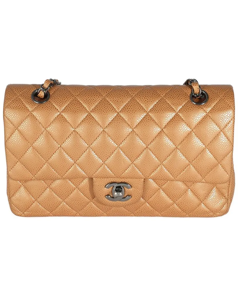 Chanel Metallic Quilted Caviar Medium Classic Double Flap Bag (Authentic Pre-  Loved Nocolor