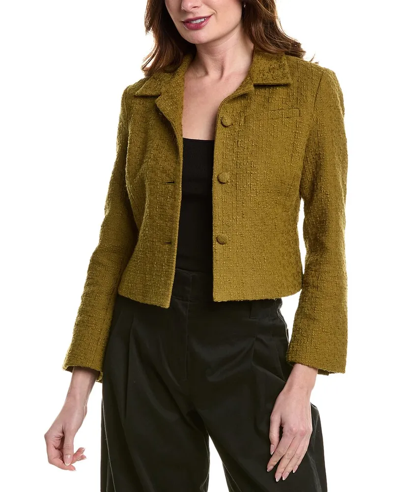 Proenza Schouler Quinn Tweed Jacket Green