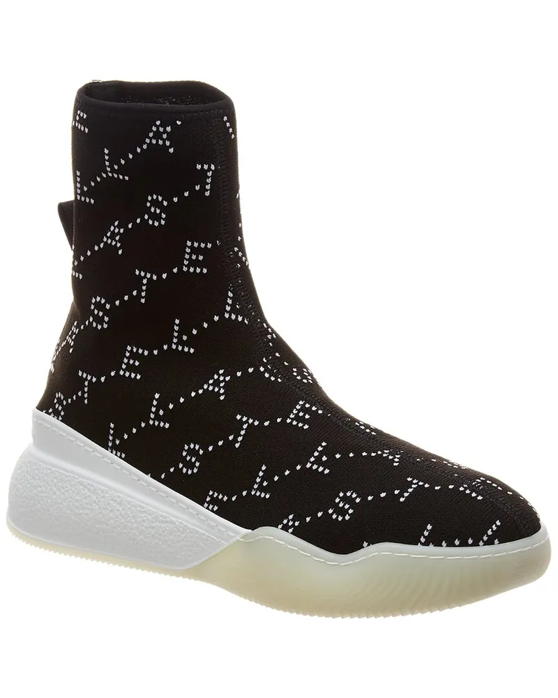 Stella McCartney Loop Monogram Stretch-Knit Sneaker Black