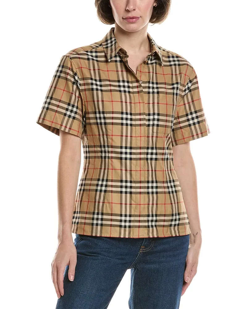 Burberry Check Shirt Tan