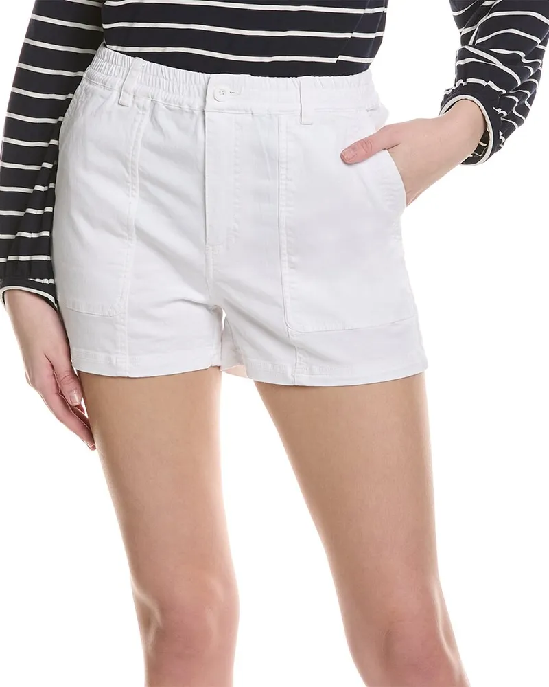 Michael Stars Reece Linen-Blend Short White