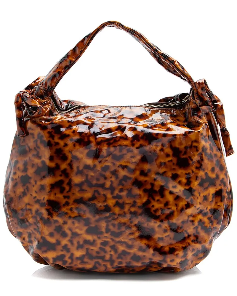 Gucci Black, Brown Coated Canvas Hysteria Hobo (Authentic Pre-Loved Nocolor
