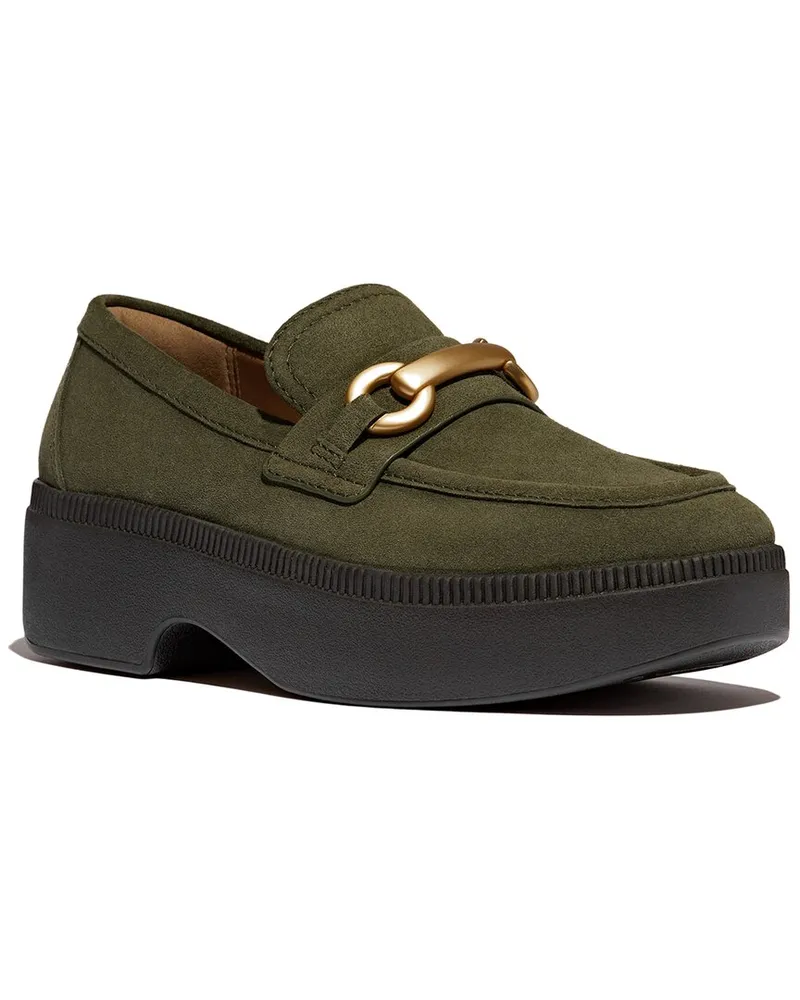 FitFlop F-Luma Suede Loafer Green