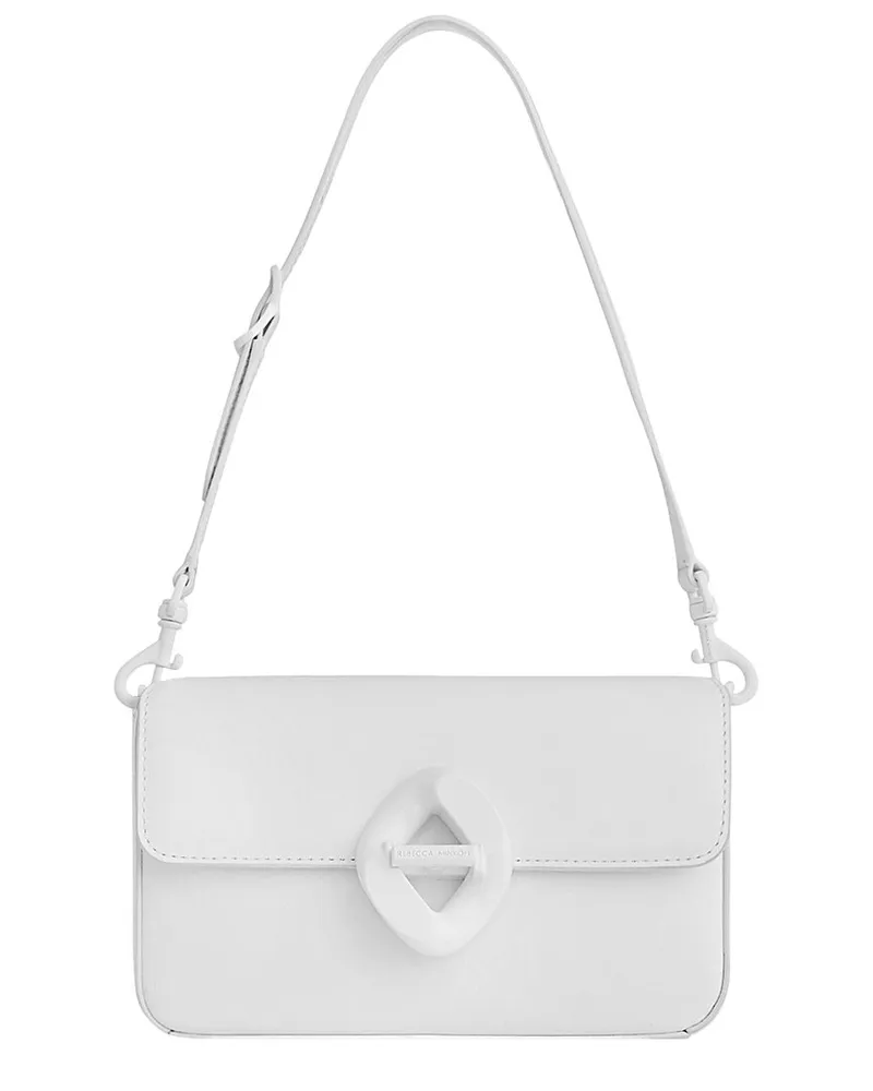 Rebecca Minkoff The G Small Leather Shoulder Bag White
