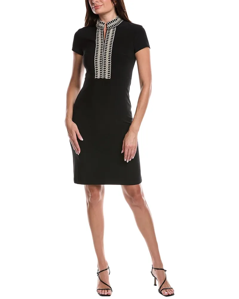 Joseph Ribkoff Stand Collar Sheath Dress Black