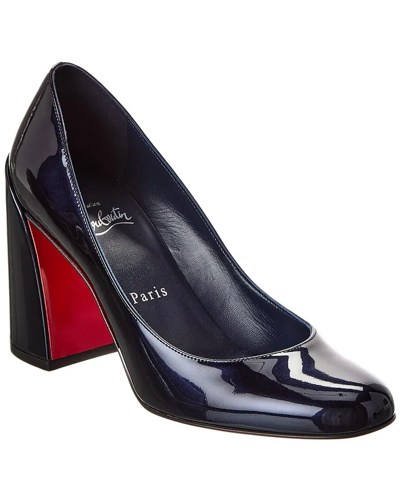 Christian Louboutin Miss Sab 85 Leather Pump Blue