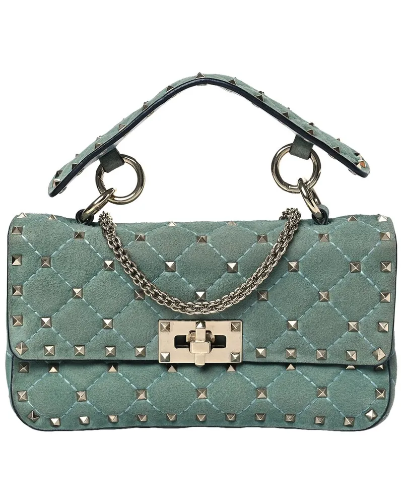 Valentino Garavani Nube Suede Small Rockstud Spike Shoulder Bag (Authentic Pre-Loved Nocolor