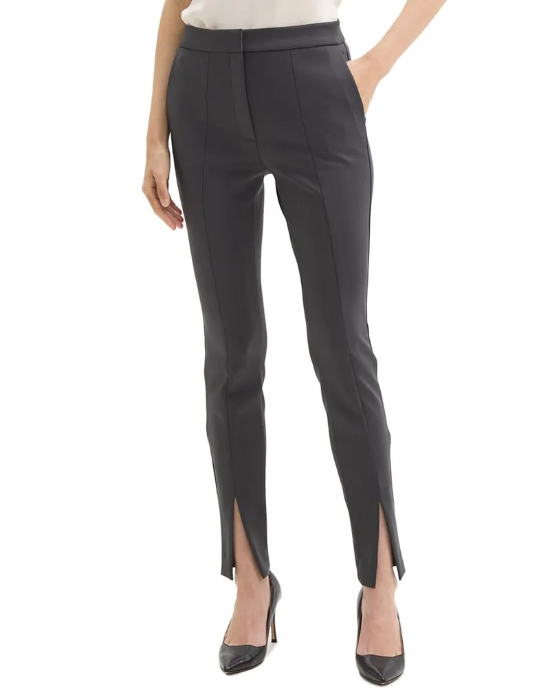 Theory High-Waist Slim Pant Grey