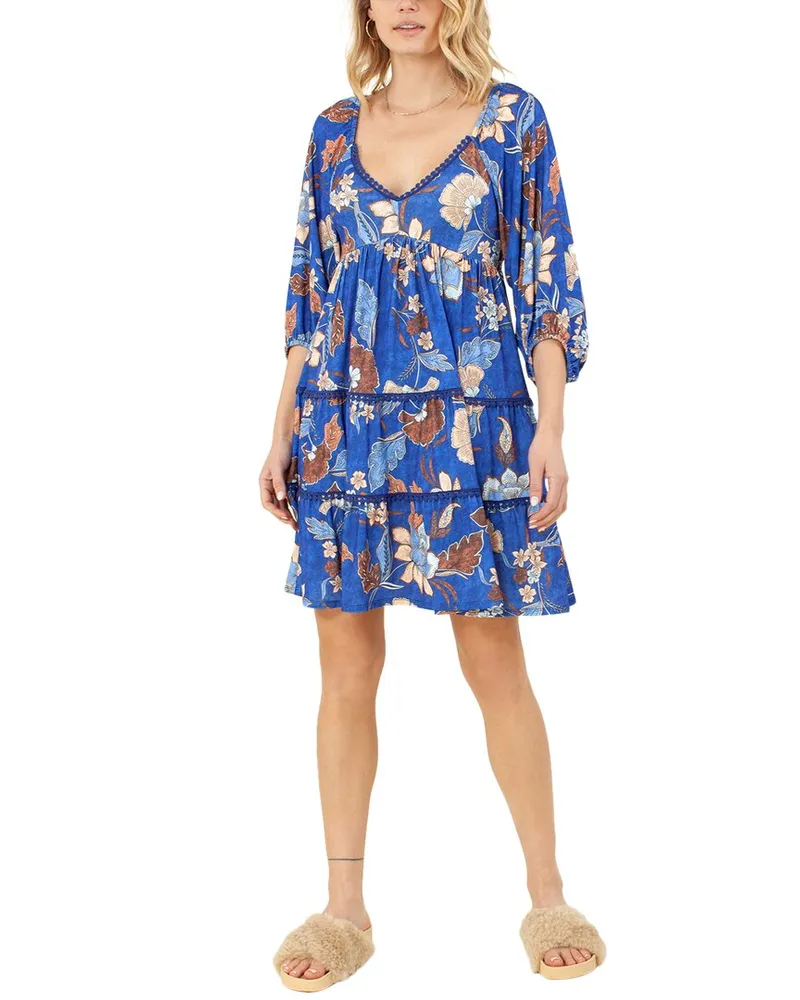 Hale Bob V Neck Mini Dress Printed Nocolor