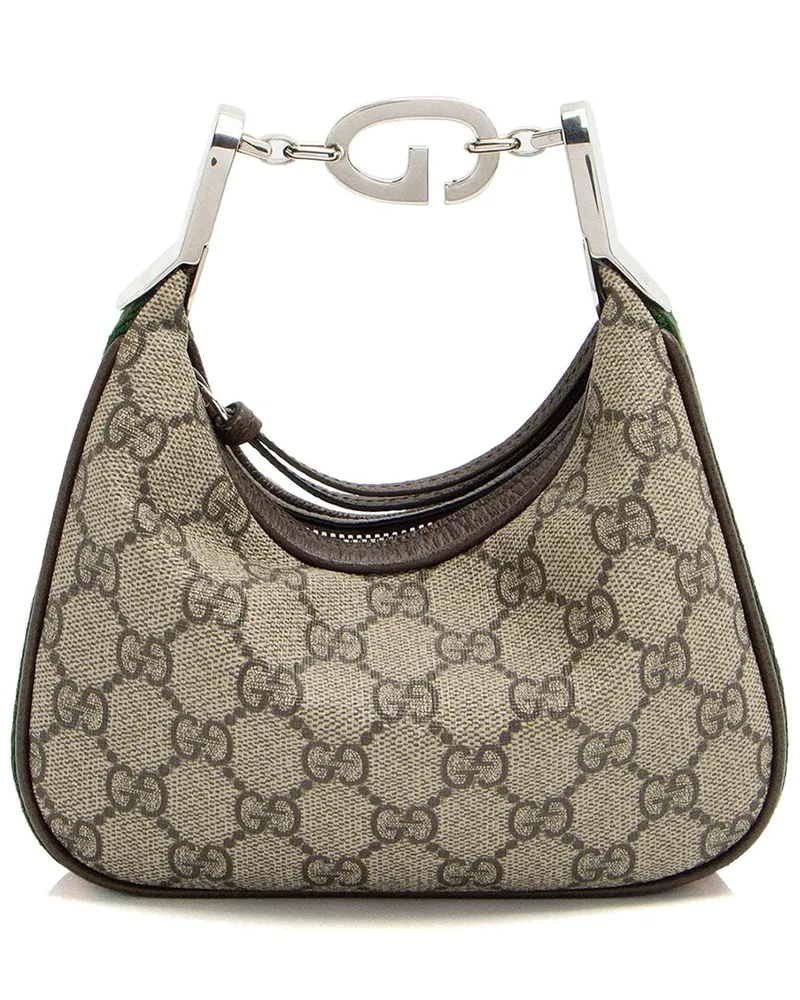 Gucci Brown GG Supreme Canvas Web Attache Mini Bag (Authentic Pre-Loved Nocolor