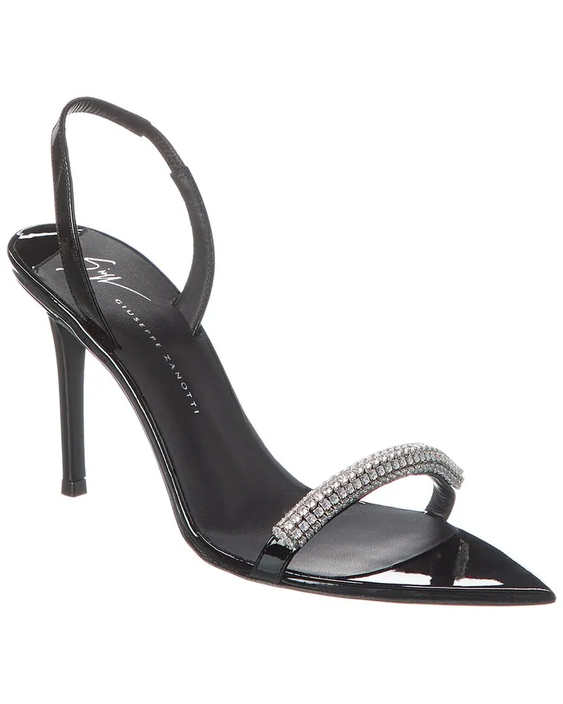 Giuseppe Zanotti Intriigo Galassia 90 Patent Slingback Sandal Black