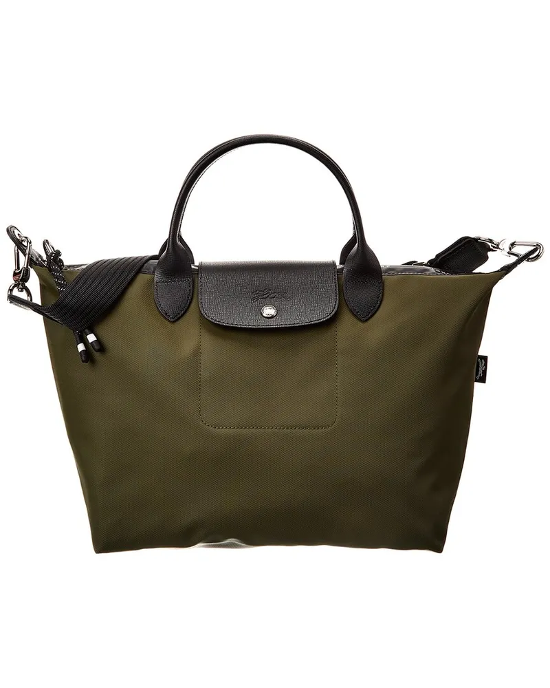 Longchamp Le Pliage Energy Large Canvas Crossbody Handbag Green