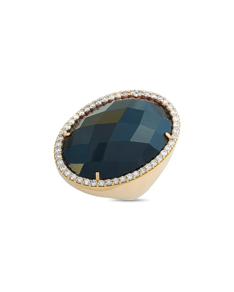 Roberto Coin 18K Rose Gold 0.90 ct. tw. Diamond & Onyx Ring (Authentic Pre-Loved Nocolor