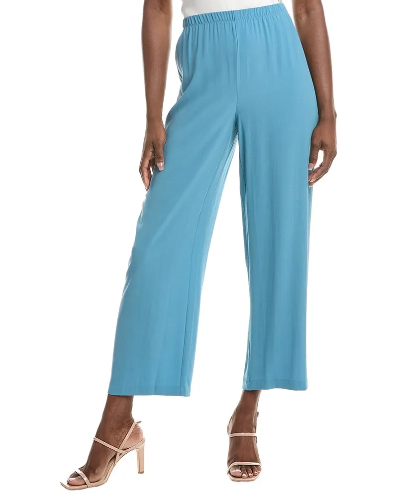 Eileen Fisher Silk Straight Ankle Pant Nocolor