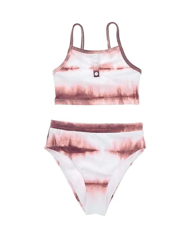 Splendid 2pc Eccentric Cami Bikini Set Brown