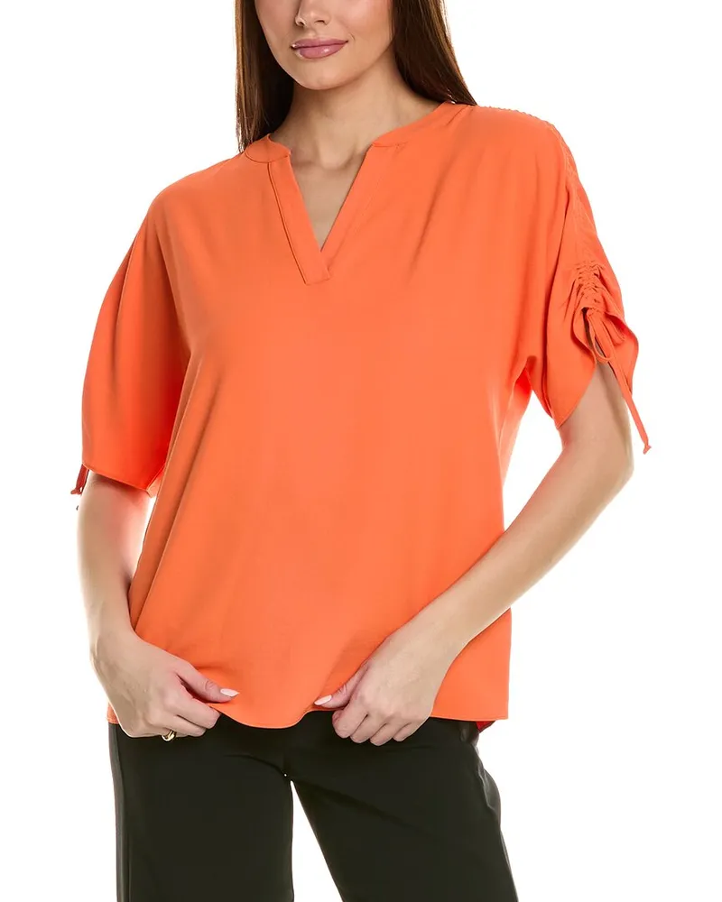 Joseph Ribkoff Cinched Shoulder Top Orange