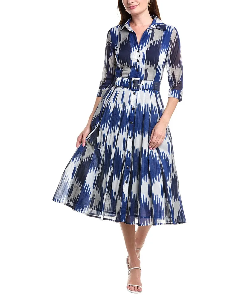 Samantha Sung Audrey Shirtdress Blue