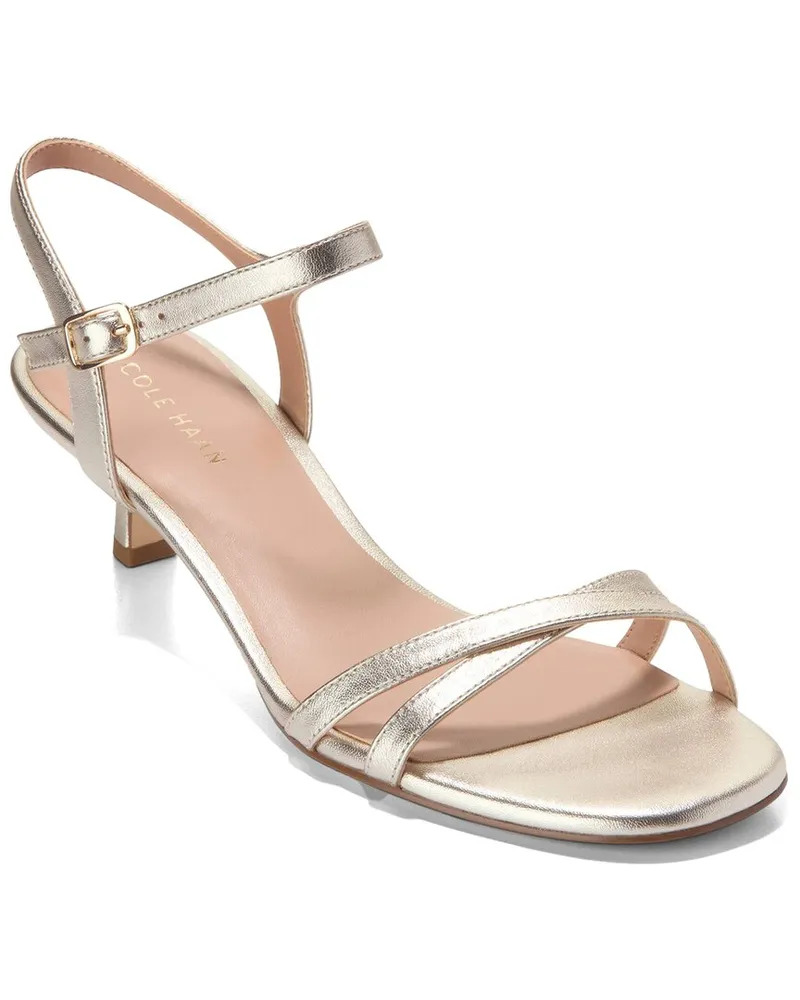 COLE HAAN Lenni Leather Sandal Metallic