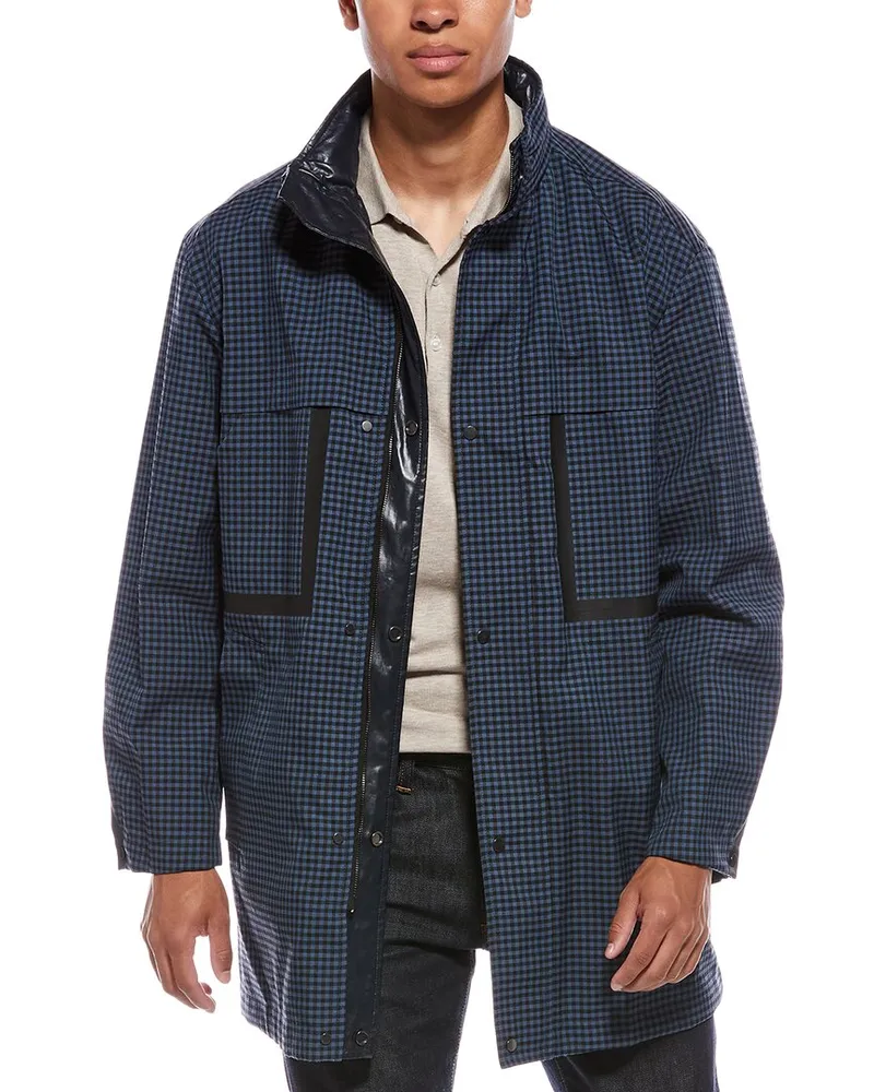 Valentino Garavani Wool & Linen-Blend Jacket Blue