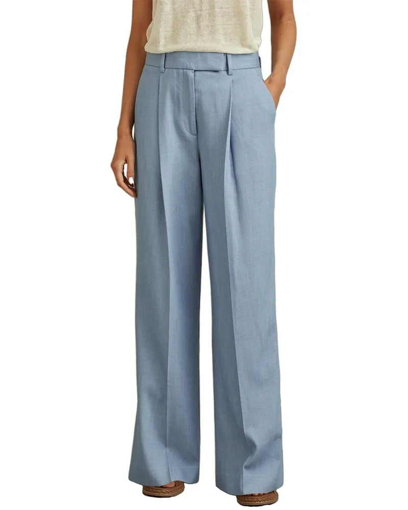 Reiss June Wide Leg Trouser Blue