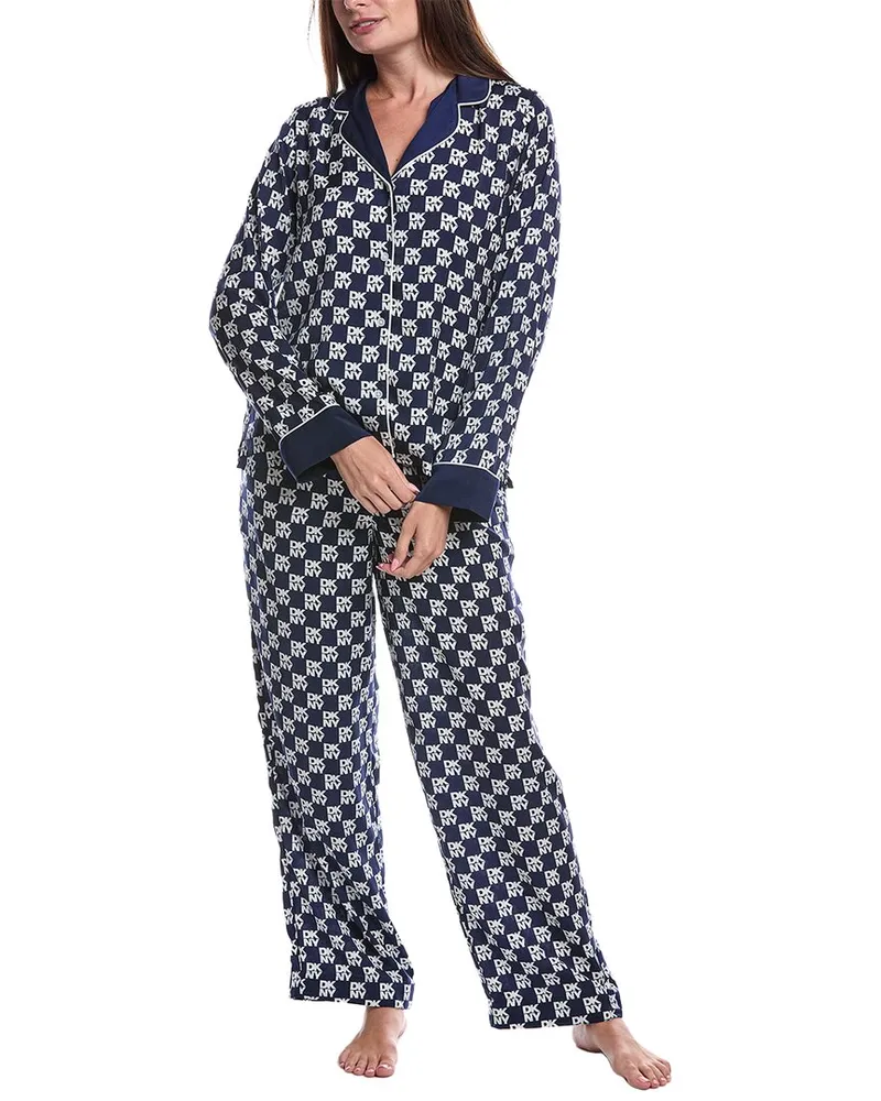 DKNY 2pc Top & Pant Sleep Set Blue