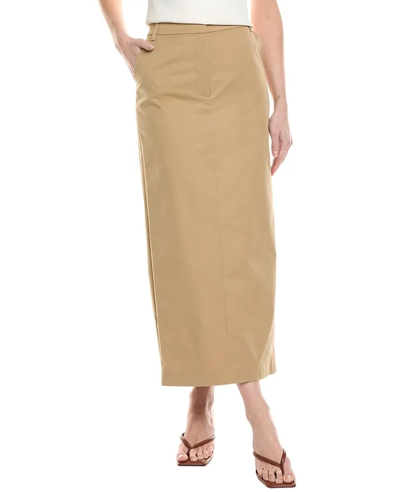 Bardot Zia Maxi Skirt Beige