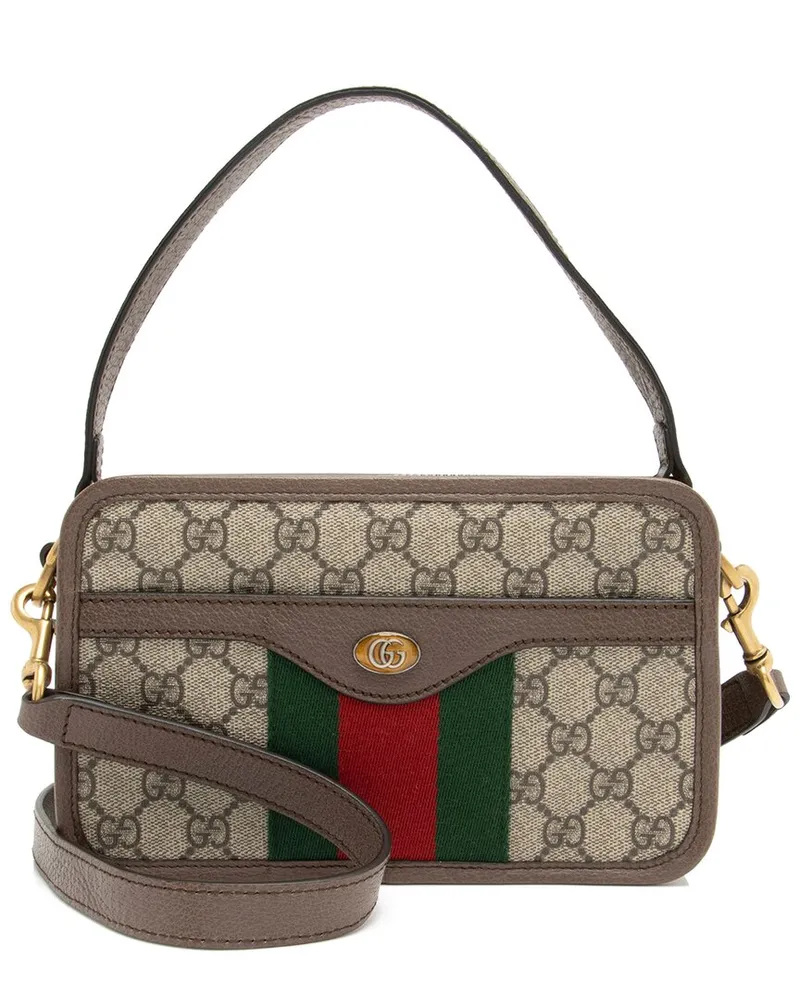 Gucci Brown Coated Canvas, Leather & Nylon Ophidia Dual Crossbody (Authentic  Pre-Loved Nocolor