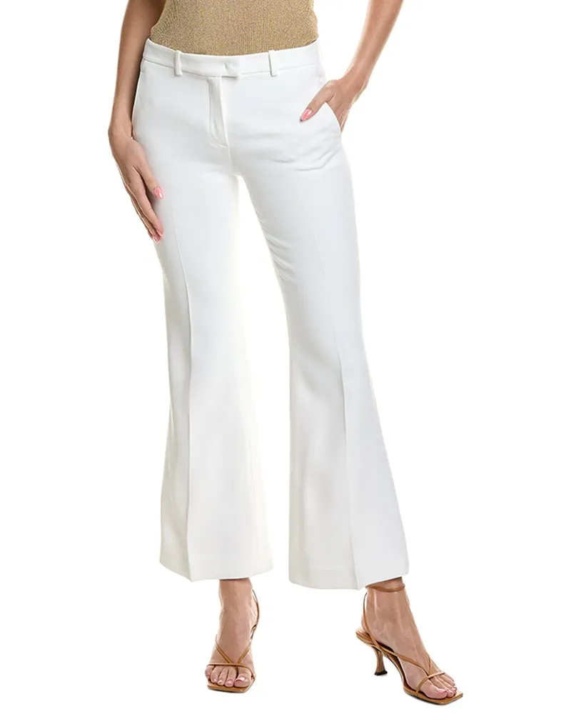 Michael Kors Haylee Silk-Blend Crop Trouser White