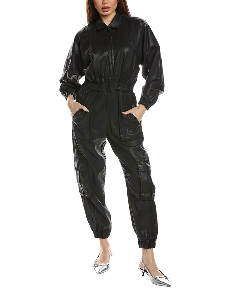 AllSaints Frieda Denim Jumpsuit Black