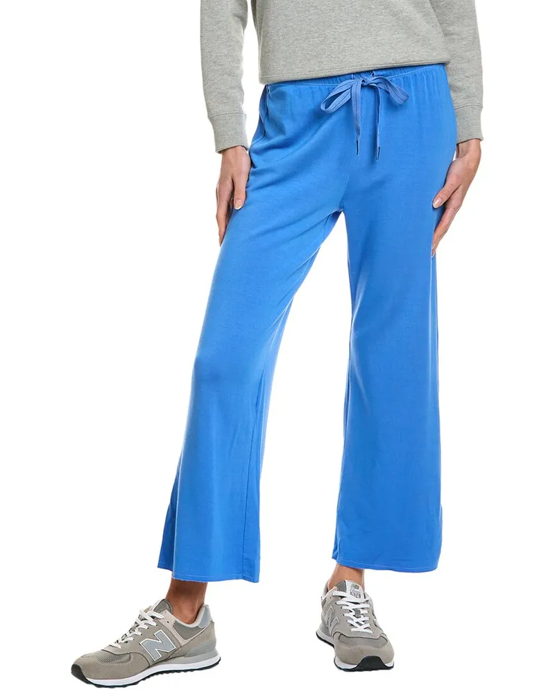 STATESIDE Softest Fleece Cropped Pant Blue