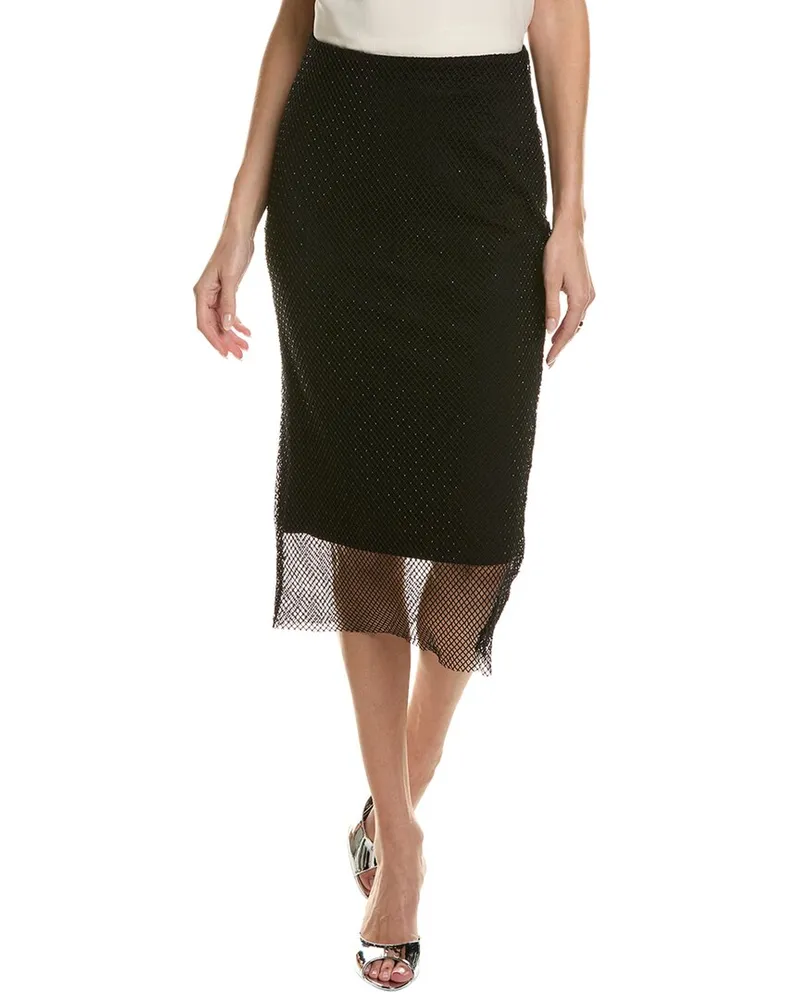 Anne Klein Slim Midi Skirt Black
