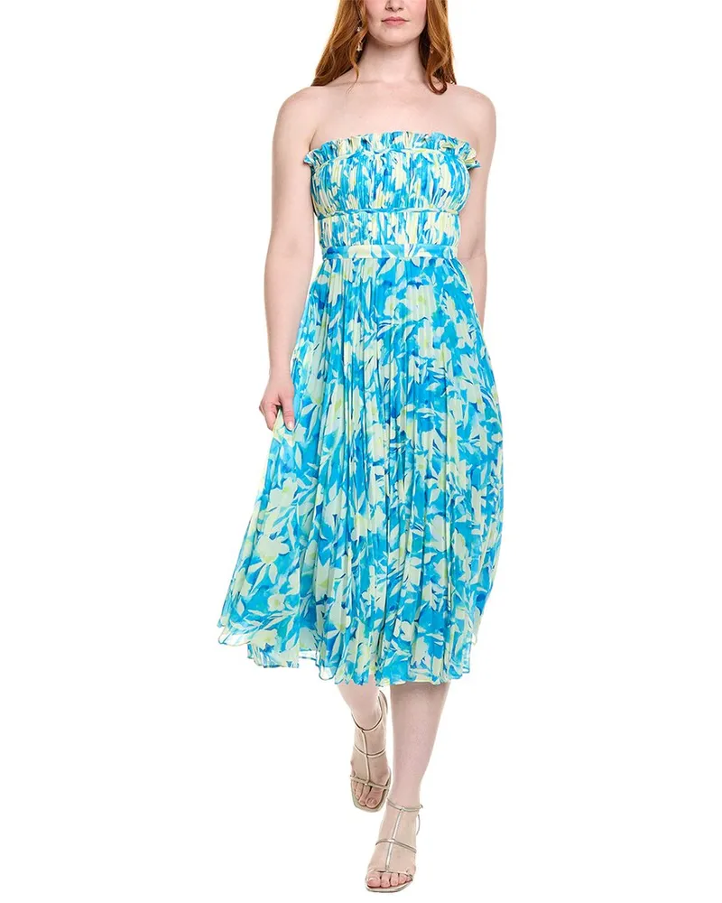 AMUR Scottie Midi Dress Blue