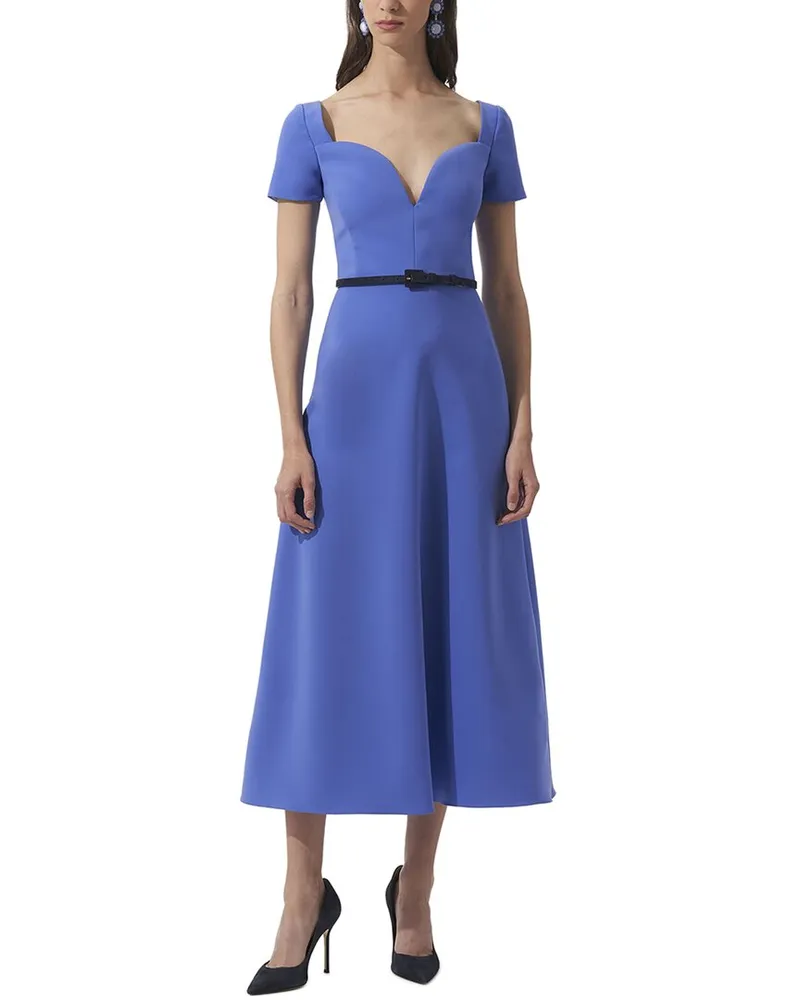 Carolina Herrera New York Curved Neckline Midi Dress Nocolor