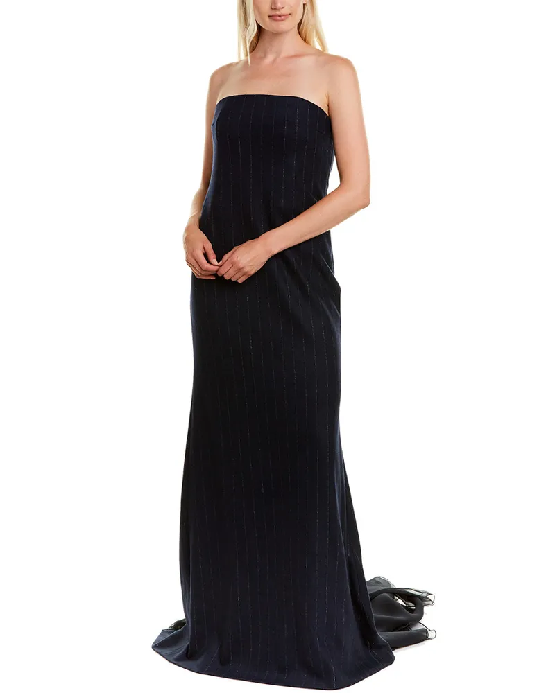 Brunello Cucinelli Wool & Silk-Blend Gown Nocolor