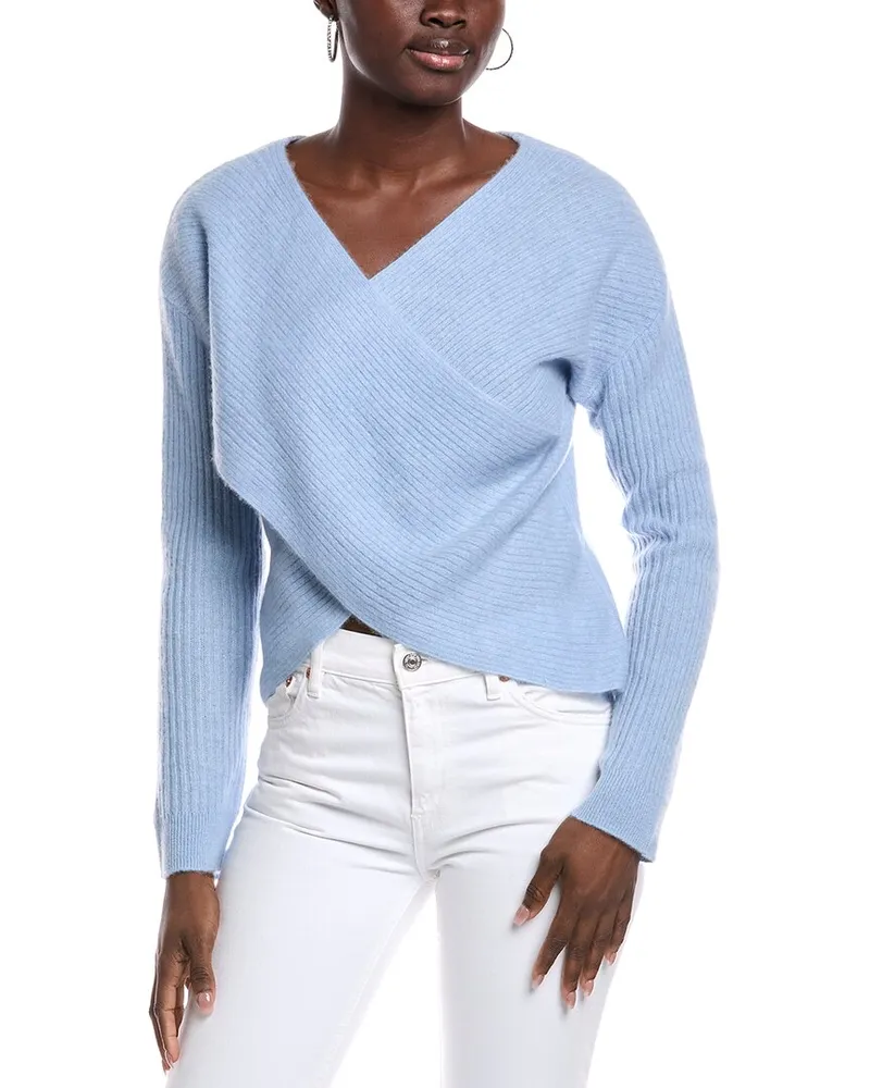 NAADAM Reversible Crossover Cashmere Sweater Blue