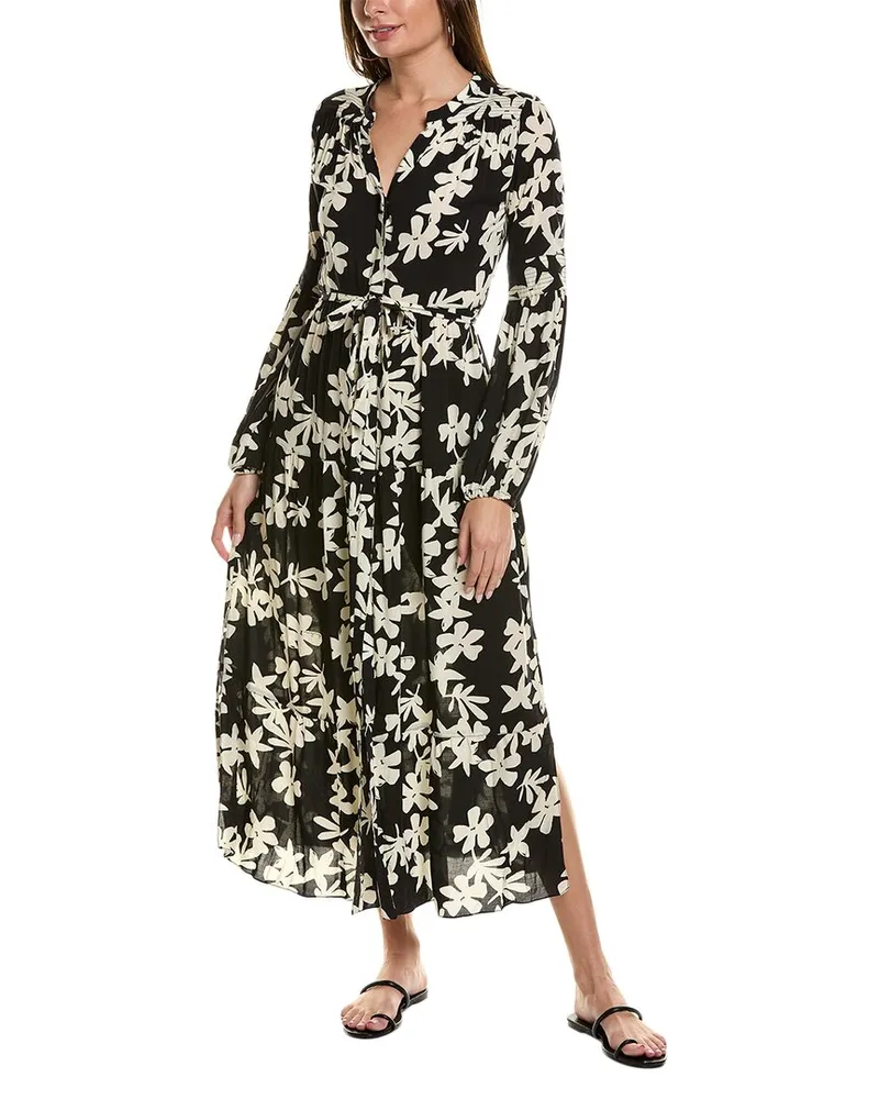 lemlem Peasant Dress Black