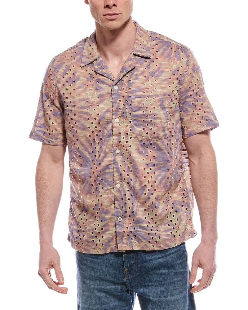 AllSaints Yucca Relaxed Fit Shirt Brown