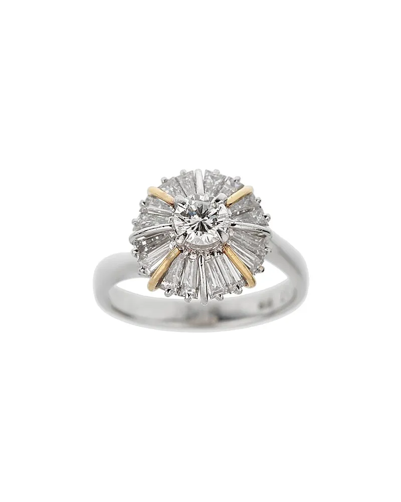 Mikimoto Platinum 1.45 ct. tw. Diamond Ballerina Ring (Authentic Pre-Loved Nocolor