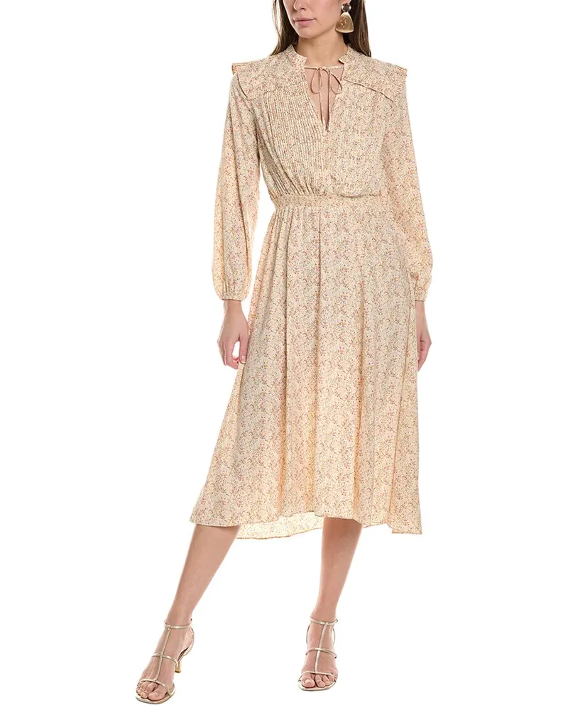 Maje Midi Dress Beige