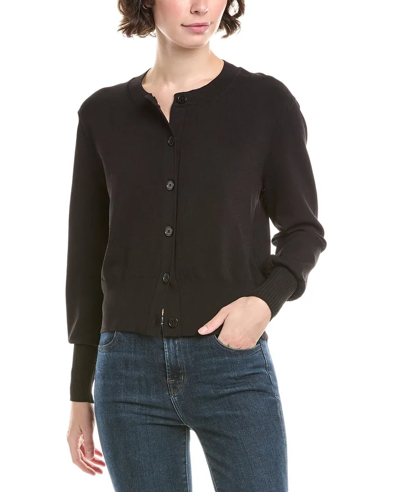7 for all mankind Classic Fitted Cardigan Black