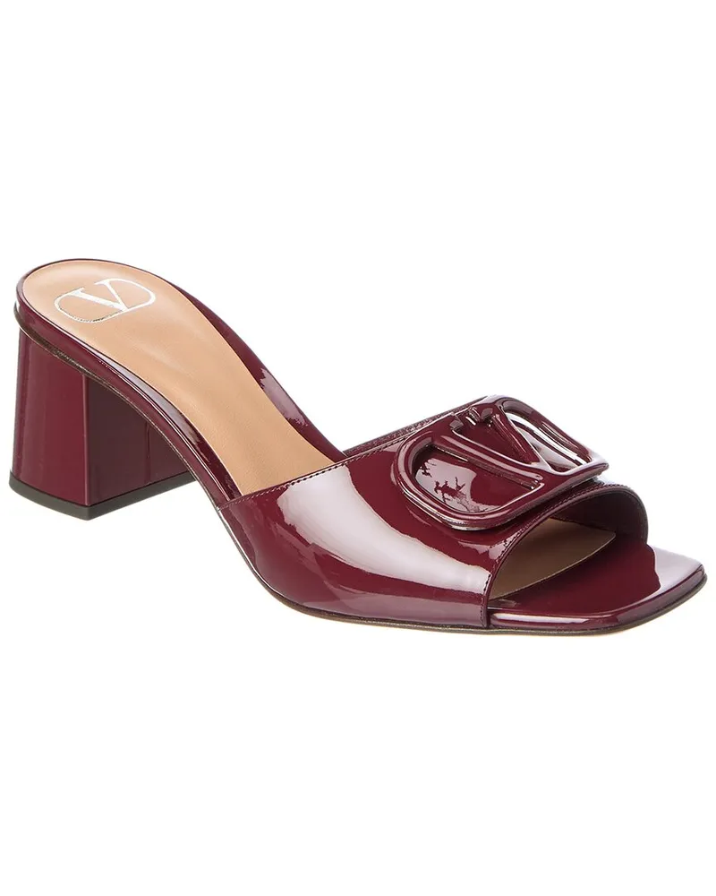 Valentino Garavani VLogo 60 Patent Sandal Red