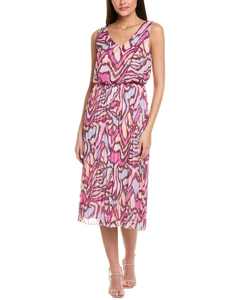 Sam Edelman Rose Landscape Midi Dress Purple
