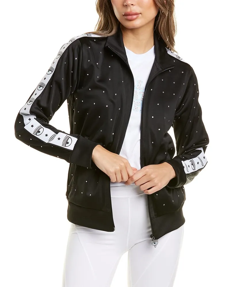 Chiara Ferragni 80s Crystal Jacket Black