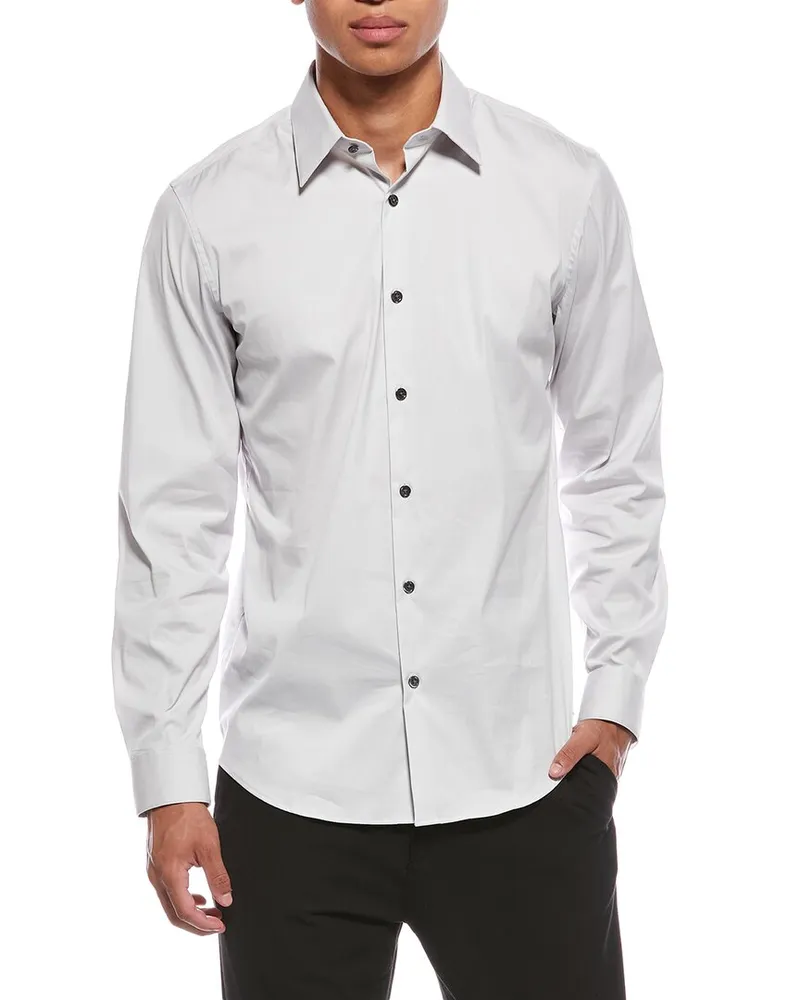 Theory Sylvain Wealth Woven Shirt Nocolor
