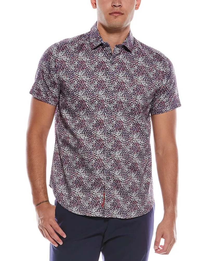 Robert Graham Fermont Classic Fit Woven Shirt Blue